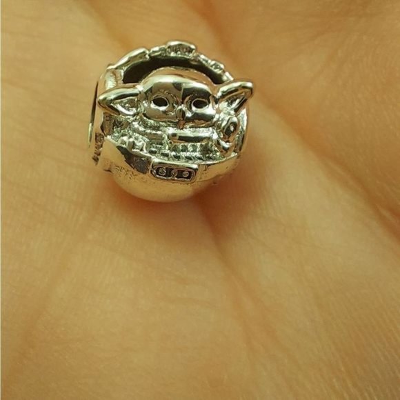 925 Silver?Grogu and Crib Charm - Picture 3 of 5